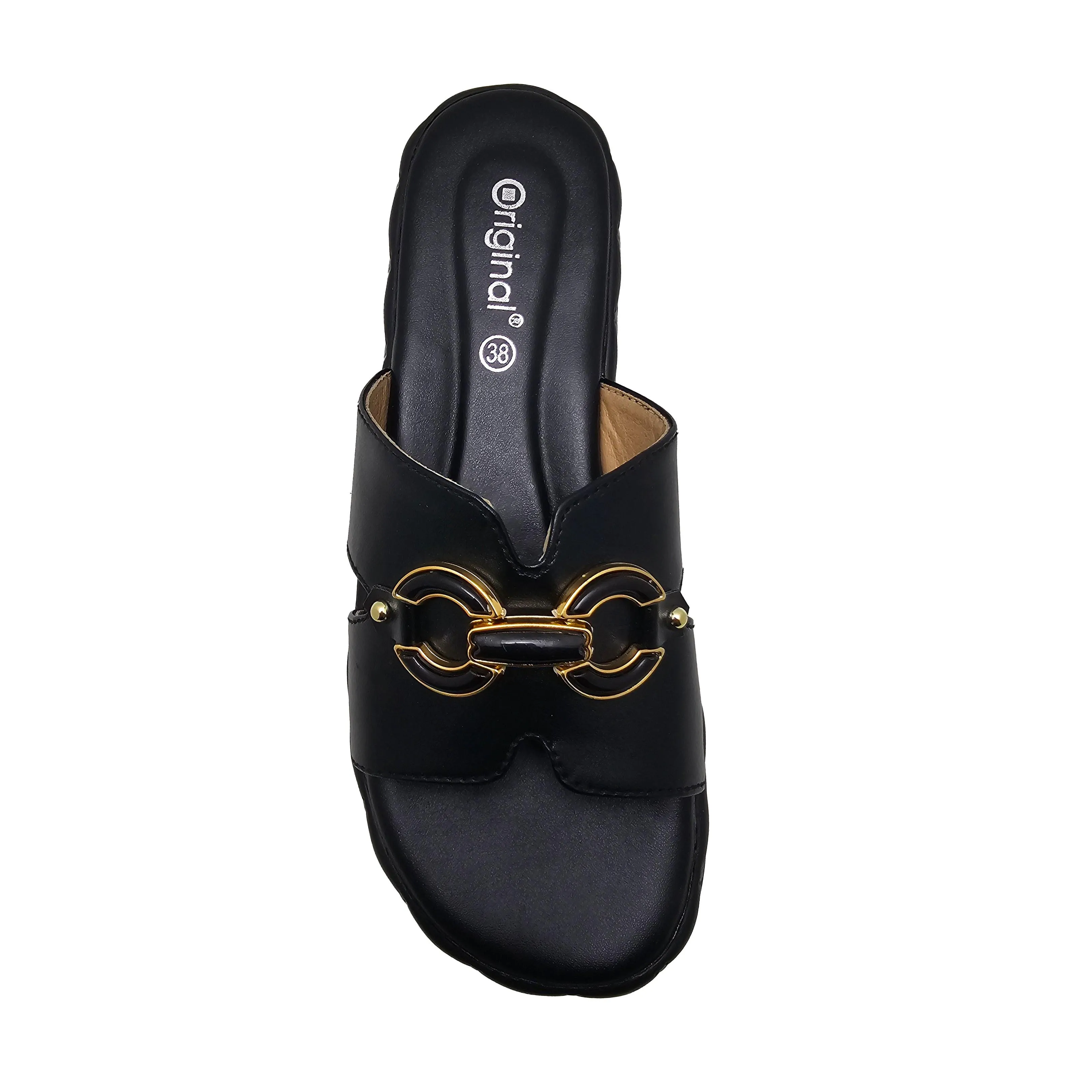 Black Pu Slipper