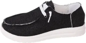 Canvas Sneakers for Women Slip-Ons Flats Ladies Loafers Men Comfort Lace Up Loafers Shoes Foam Flat Shoes Lace-Up Slip On Women Comfortable Print Sneakers