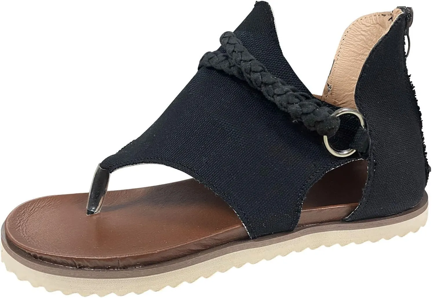 Comfortable Slip on Slide Sandals for Women Open Toes Ankle Strap Cool Shoes Soft Soled Sandals for Women