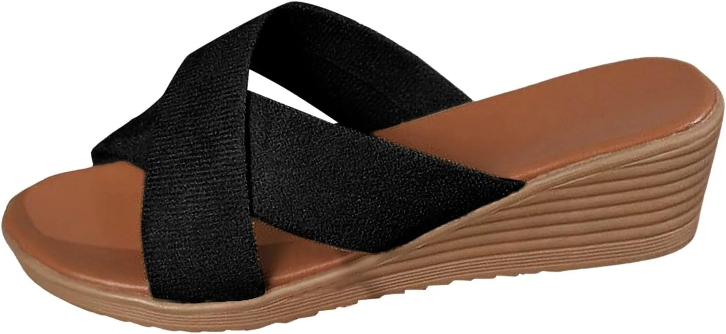 Cool Slippers Female Soft Soled Non Slip Wear Resisting Flat Beach Flops Lady Leather Sandals for Womens Fall Slides