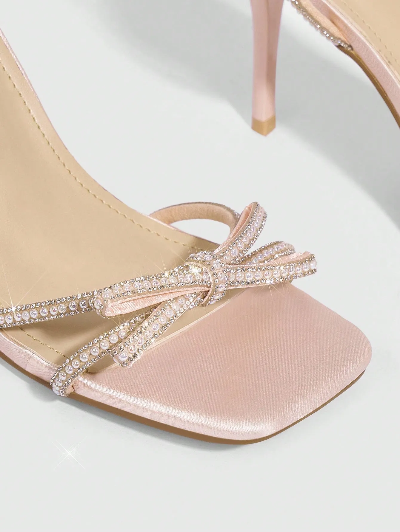 CUCCOO CHICEST Woman Shoes Fashionable High Heel Sandals With Pearl & Rhinestone Detailing And Bowknot For Spring And Summer Vacation Shoes Summer Sale Elegant Sandals