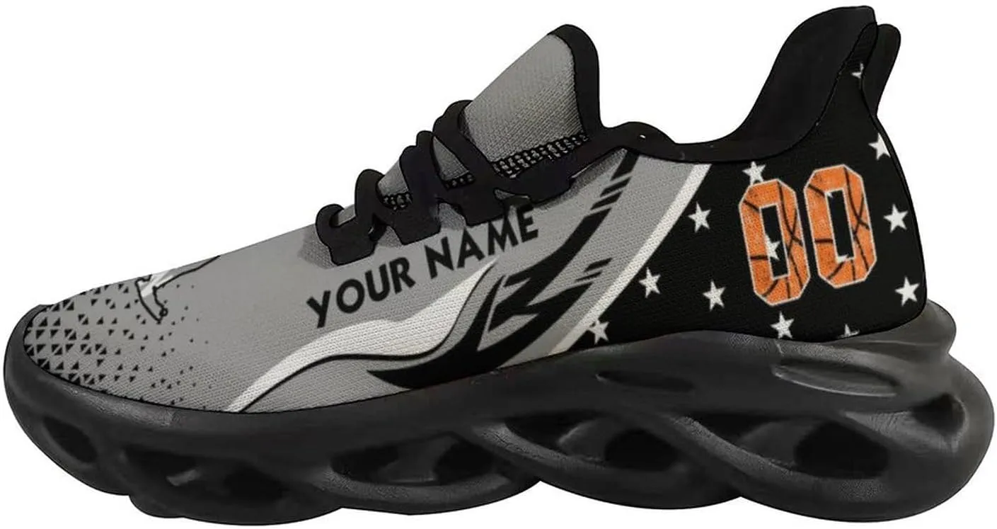 Custom Basketball Sneakers City Sports Slip-on Shoes Personalized Name Number Gifts for Basketball Fans Men Women