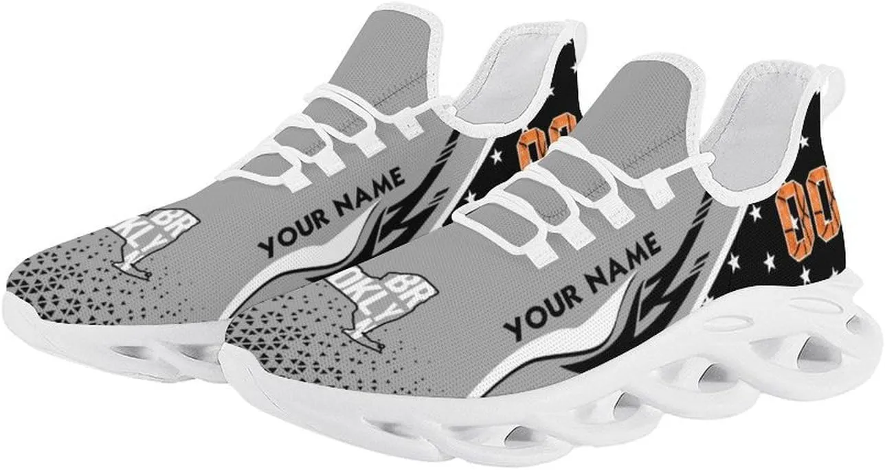 Custom Basketball Sneakers City Sports Slip-on Shoes Personalized Name Number Gifts for Basketball Fans Men Women