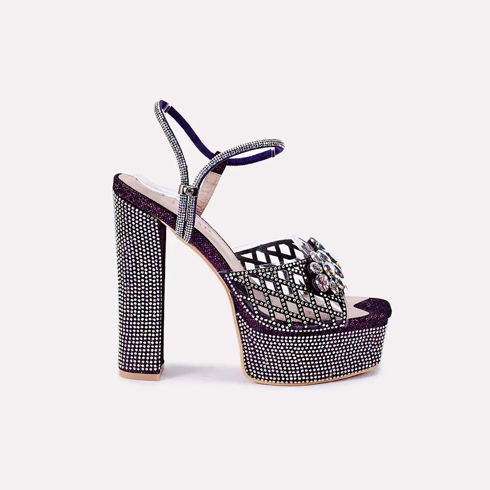 Diana Purple High Heel Sandals 0421153