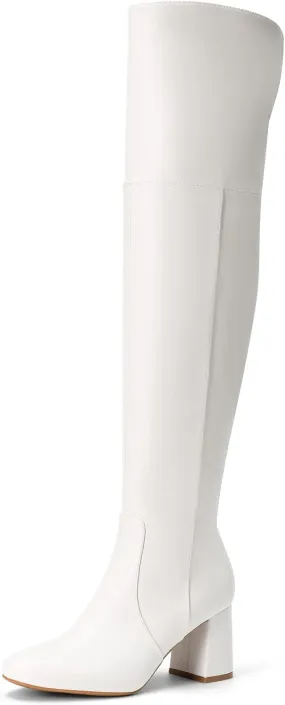 DREAM PAIRS Women’s Thigh High Over the Knee Fashion Chunky Heel Long Boots