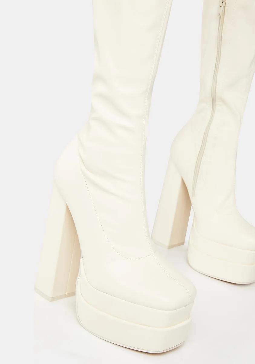 Ecru Identity Platform Boots