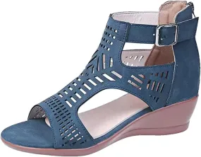 Gladiator Sandals for Women 2024 Bohemia Summer Sandals Open Toe Bohemian Sandals Beach Vacation Shoes Zipper Sandal