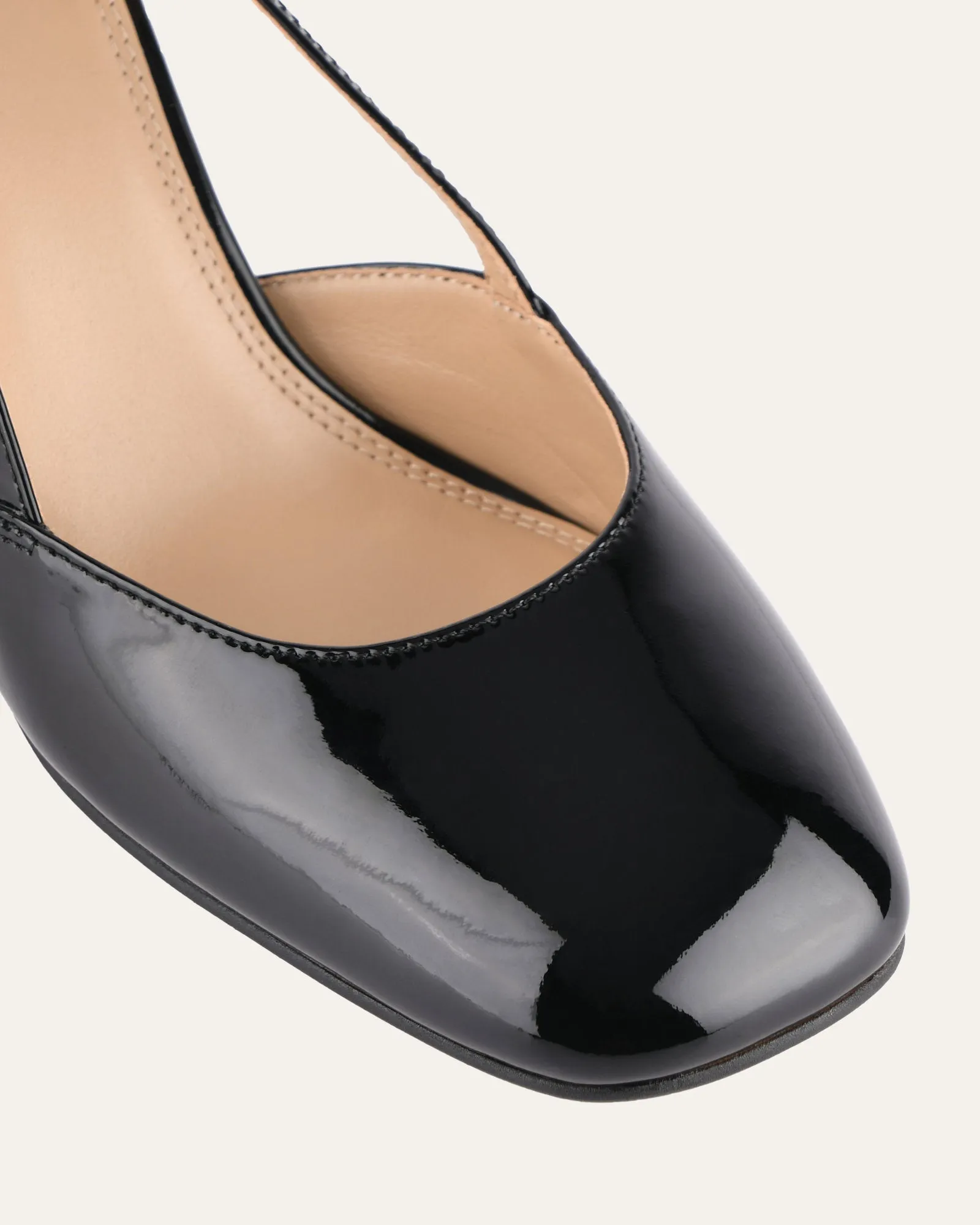 Gloria Black Patent High Heels