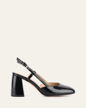 Gloria Black Patent High Heels