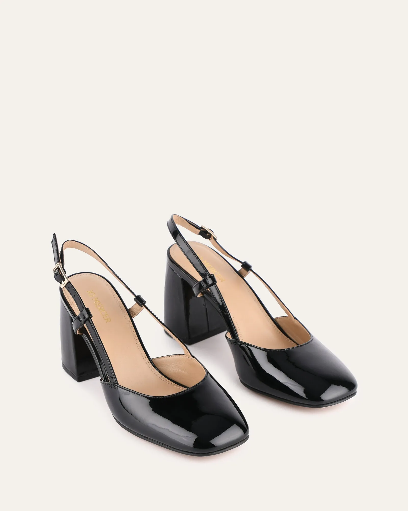 Gloria Black Patent High Heels