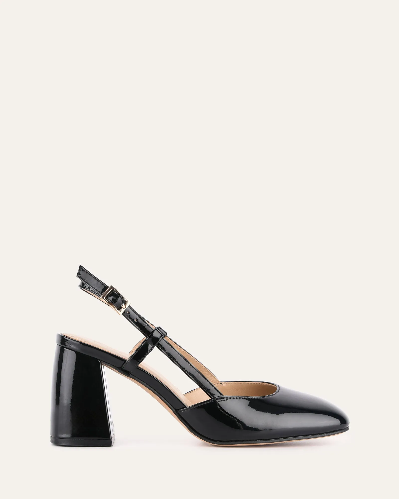 Gloria Black Patent High Heels