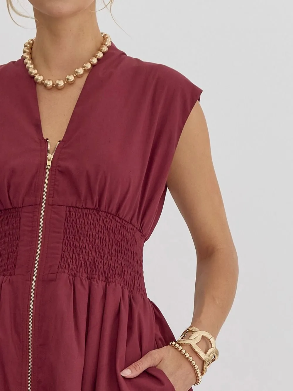 Joanna Zip Front Dress