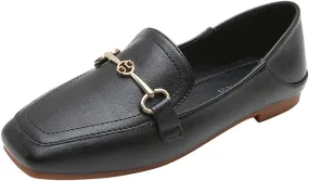 JOEupin Women's Penny Loafers Comfort Slip On Casual Flat Shoes Classic Walking Business Office Shoes