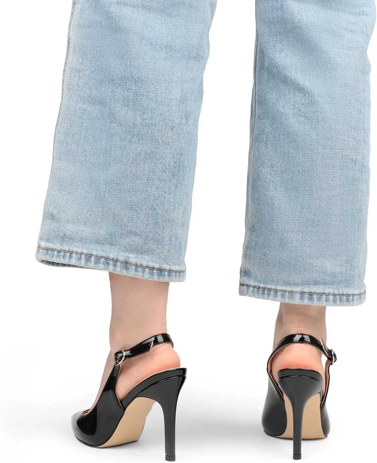 JOY IN LOVE Womens Slingback High Heels Stiletto Pointed Closed Toe Pumps