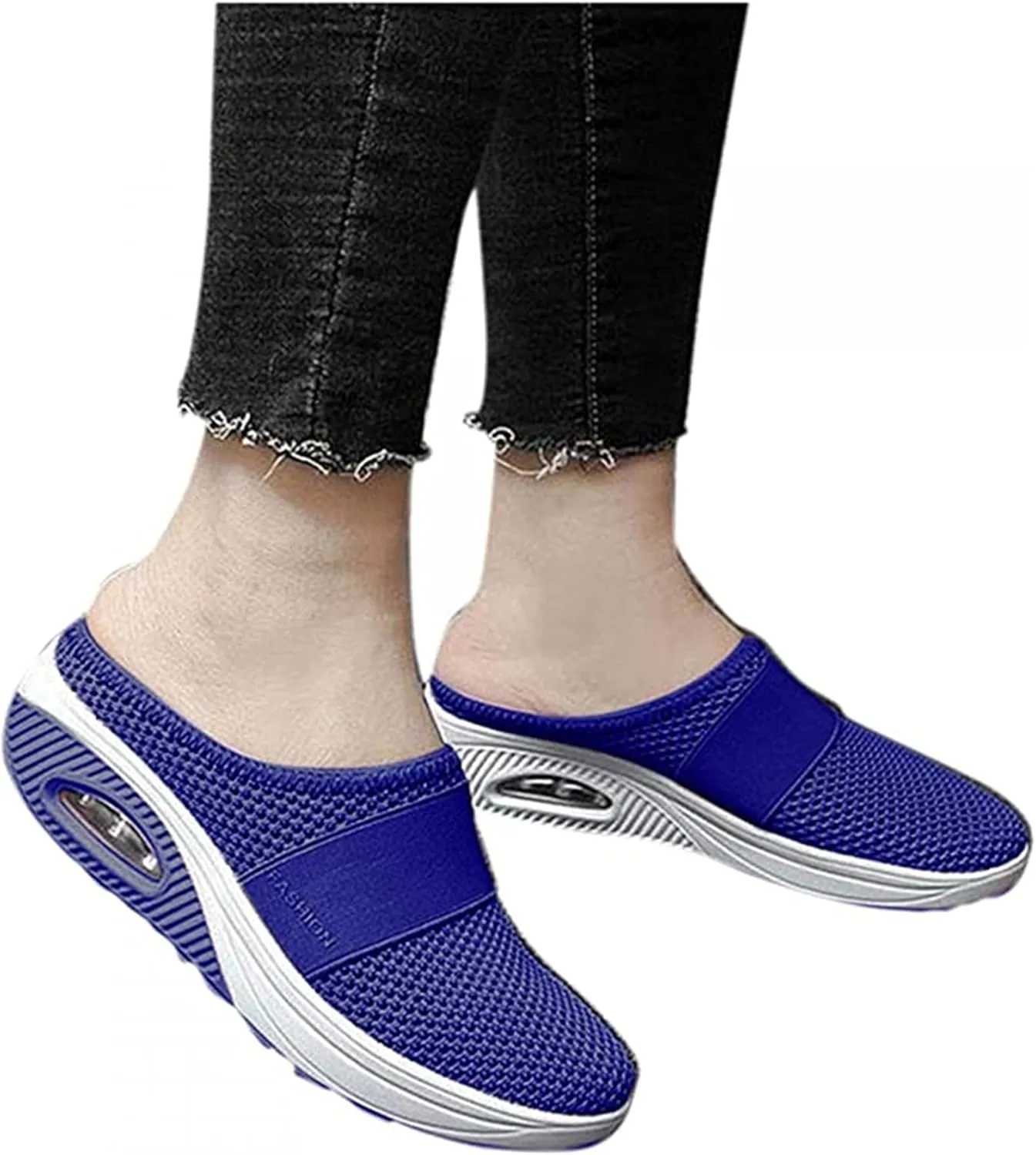 Ladmiple Sneakers For Women Walking Shoes Arch Support Slip on Fashion Low Top Casual Dressy Summer Fashion Flat Loafers