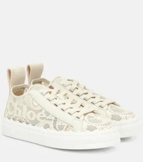 Lauren sneakers with Chloé lace, beige