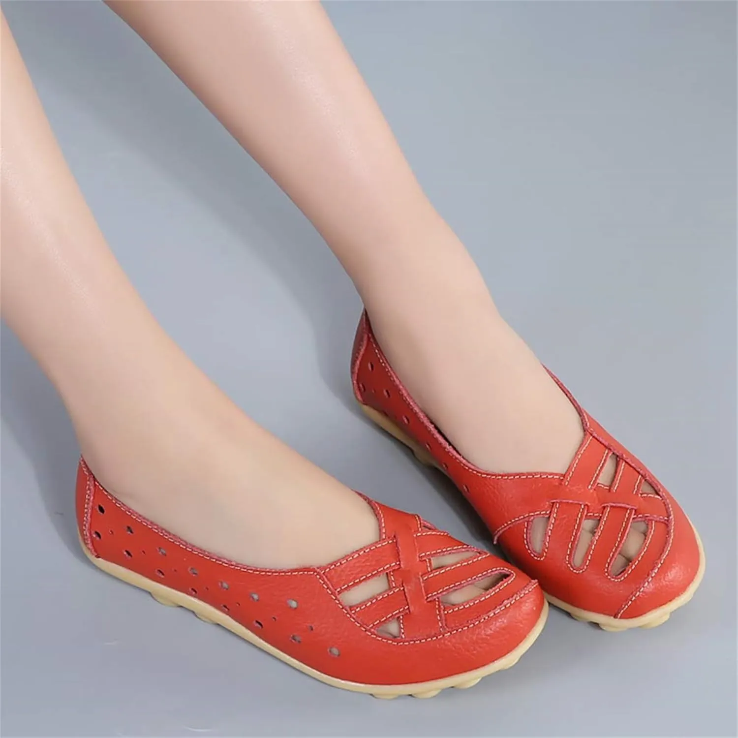 Loafer Casual Flats for Women Penny Comfort Slip On Shoes Wide Width Walking Orthopedic Loafers Comfortable Moccasins Breathable Lightweight Round Toe Nurse Loafer Driving Walking Flat Work Shoes