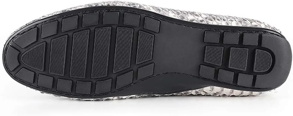 Men's Loafers,Outdoor Casual Work Walking Running Shoes High-end Genuine Leather Fashion Driving Flat Shoes,White- 41/UK 7.5/US 8