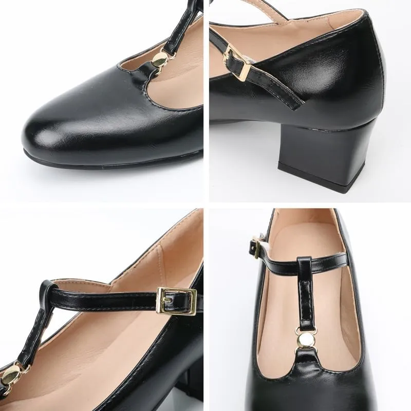 MEOTINA Cute Bow Heels Mary Janes Shoes Women Dress Platform Strappy High Heels Kawaii Shoes