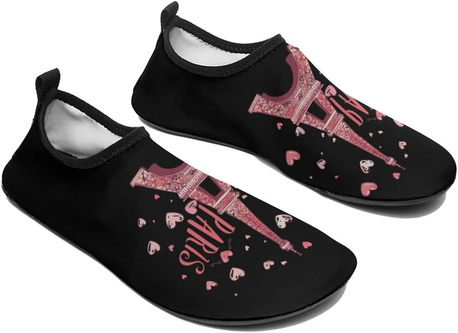 Paris France Eiffel Tower Souvenir Water Sports Barefoot Shoes Quick-Dry Swim Shoes Slip-on for Sports Beach Pool