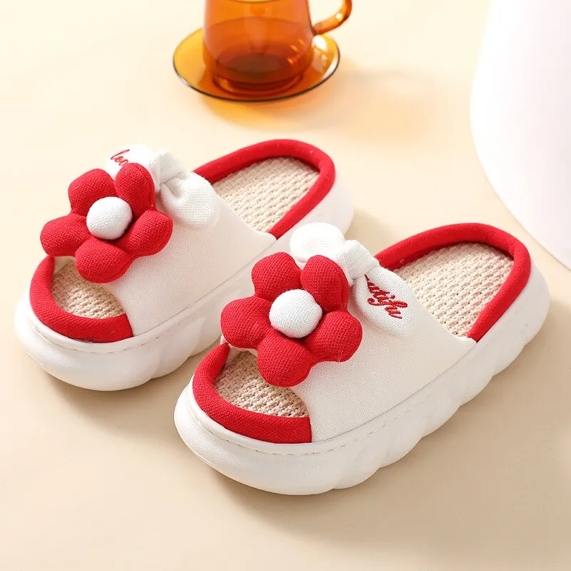 Platform Women Slippers Designer Sweet Cotton Home Shoes 2022 Summer Casual Flip-flops Indoor Thick Slides Women Shoes Sandals
