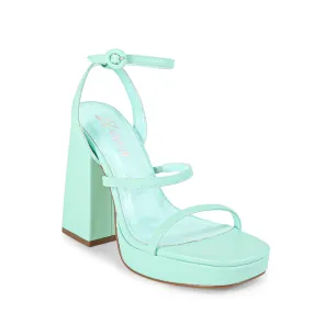 RHODE-1 OPEN TOE STRAP W/ BLOCK HIGH HEEL - MINT