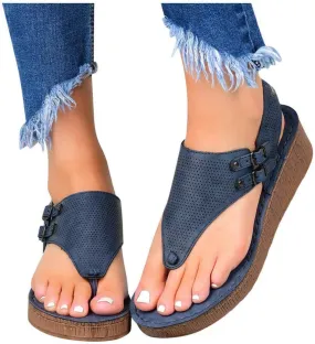 Sandals for Women.Women's Orthopedic Open Toe Leather Sandals-Premium Comfy Hook and Loop Closure Sport Sandal Casual Flat Arch Support Wedge Shoes for Summer Outdoor Hiking Walking Beach