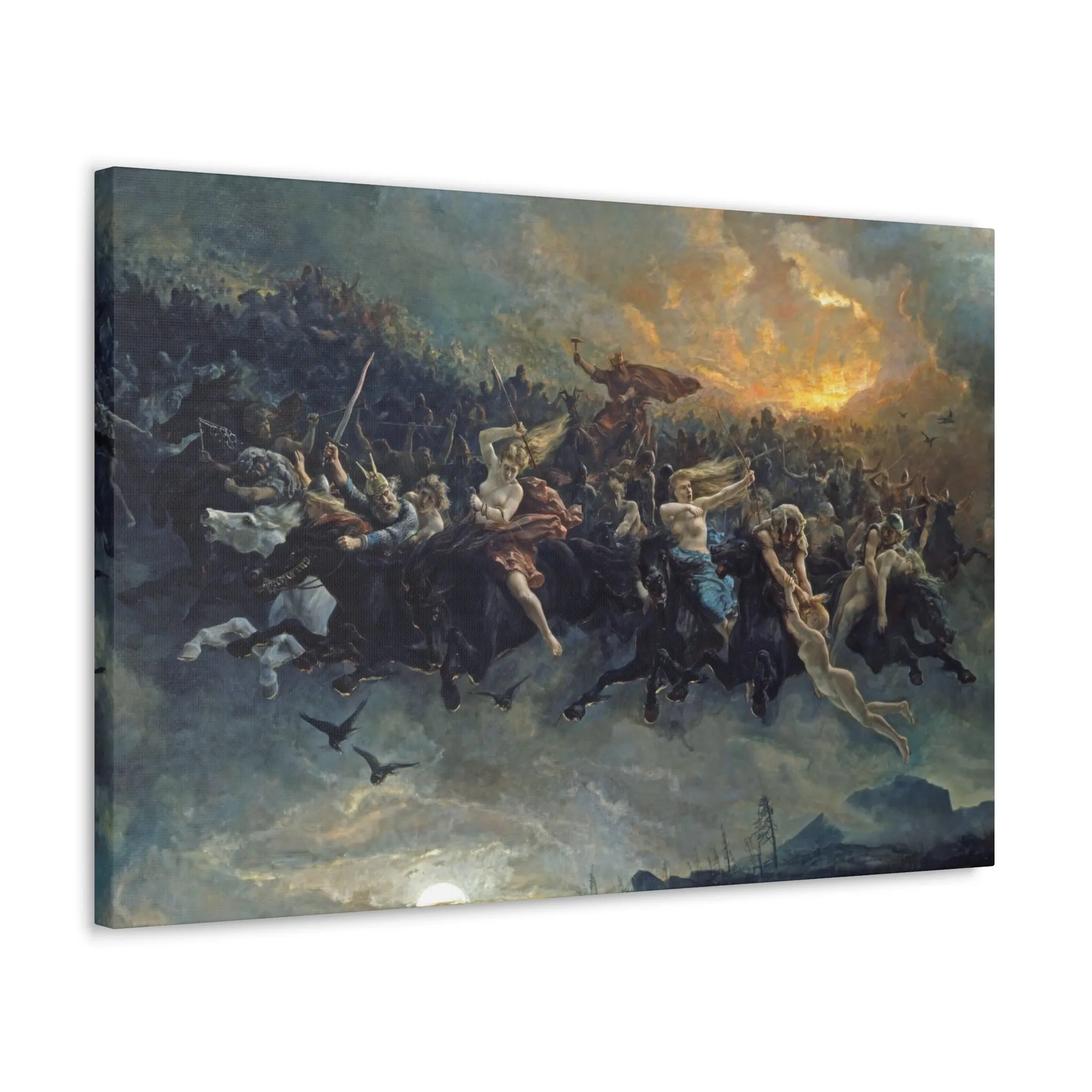 The Wild Hunt of Odin - Canvas Wrap