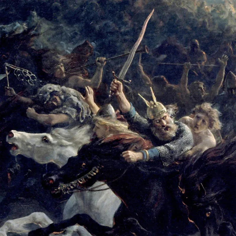The Wild Hunt of Odin - Canvas Wrap