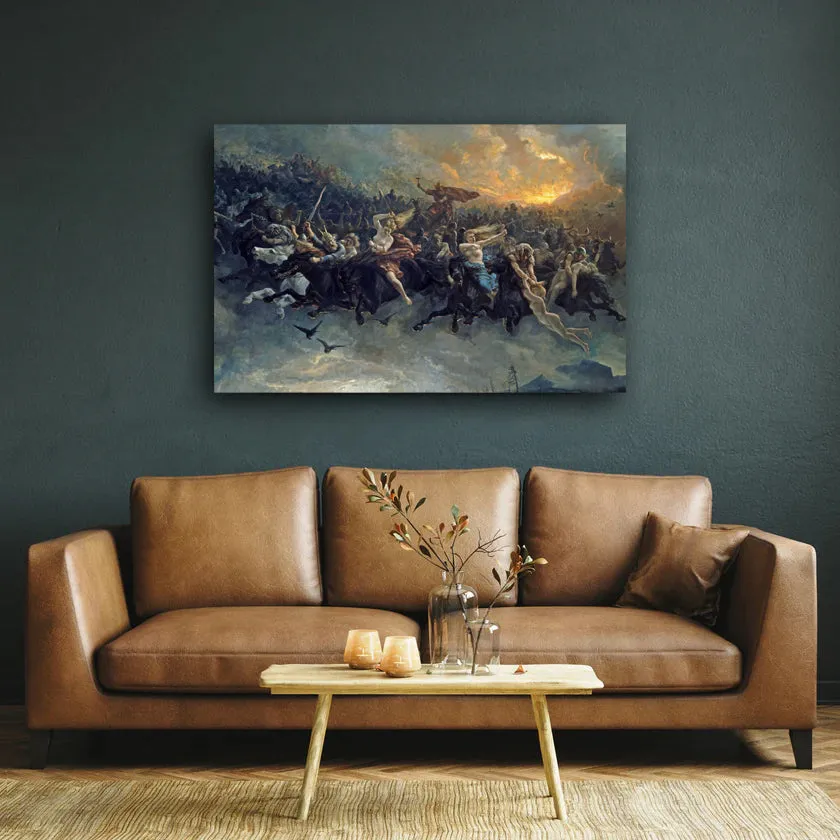 The Wild Hunt of Odin - Canvas Wrap