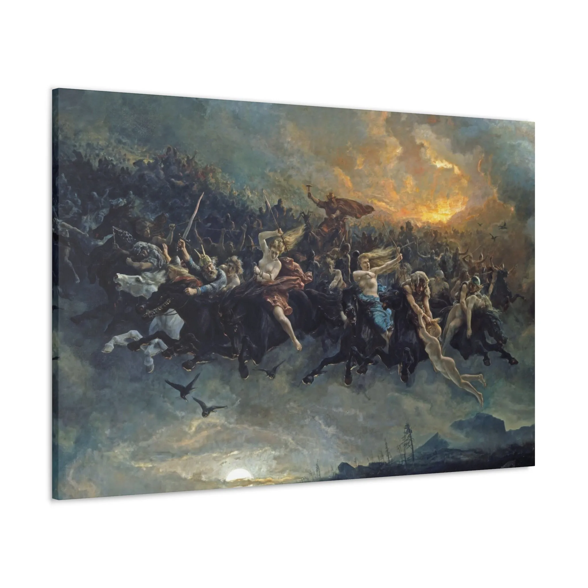 The Wild Hunt of Odin - Canvas Wrap