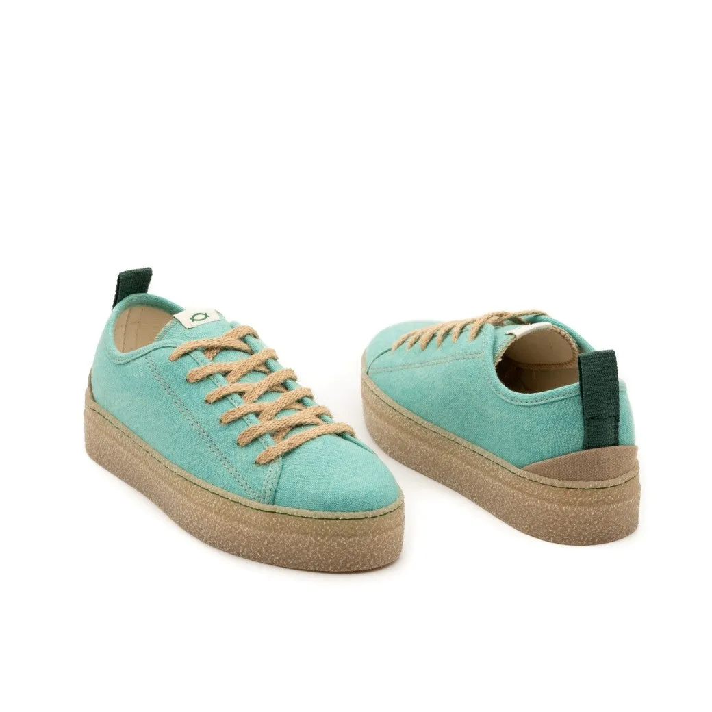 Optimized Aqua Vegan Sneakers Model FIO006 for Eco-Friendly Comfort