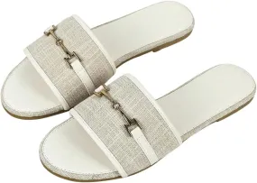 Verdusa Women's Open Toe Slides Single Band Slip On Flat Sandals Summer Shoes