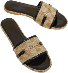 Verdusa Women's Open Toe Slides Single Band Slip On Flat Sandals Summer Shoes