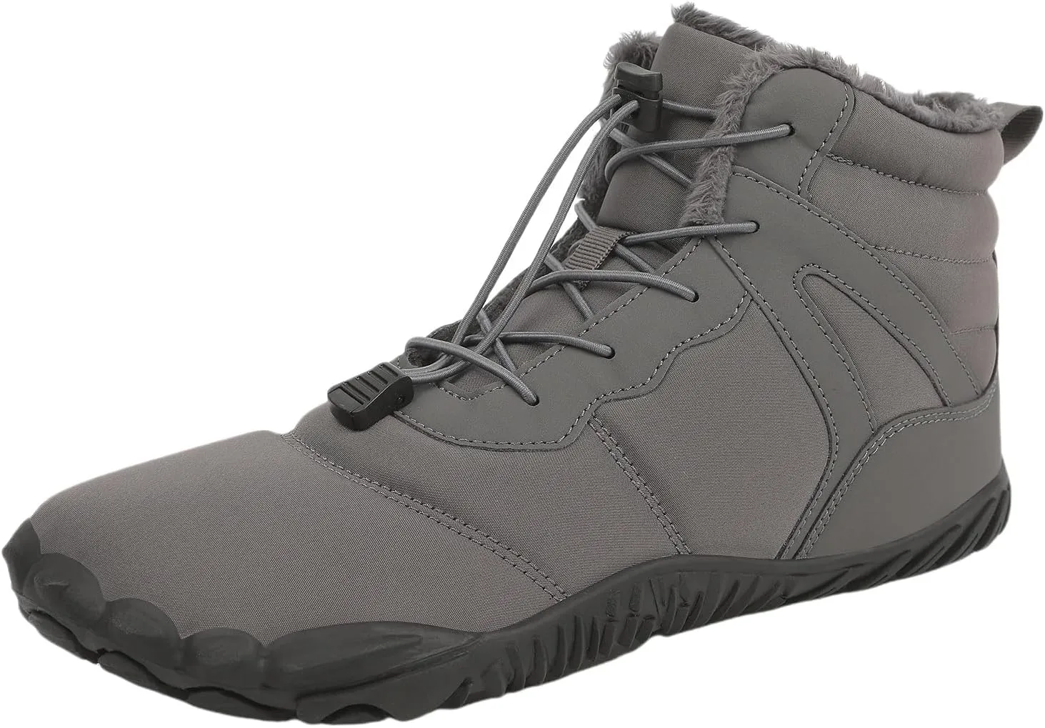 Winter Snow Boots for Women Wide Toe Box Barefoot Shoes Warm Fur Lined Waterproof Boots Zero Drop Sole Sneakers