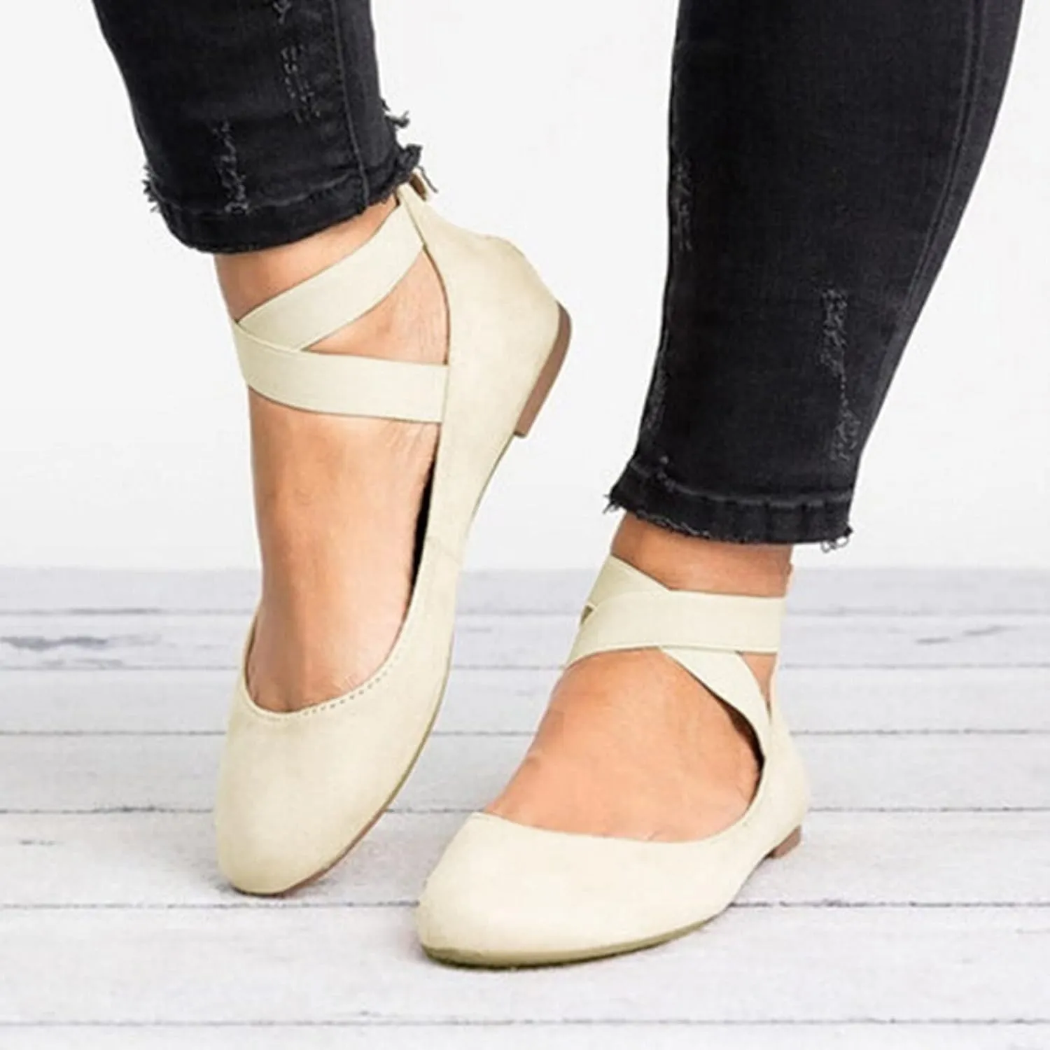 Women PU Leather Flat Shoes Slip On Flat Shallow Comfort Casual Single Shoes Dress Shoes