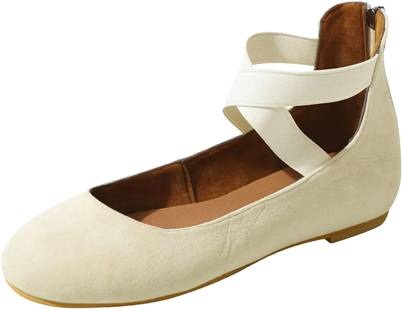 Women PU Leather Flat Shoes Slip On Flat Shallow Comfort Casual Single Shoes Dress Shoes
