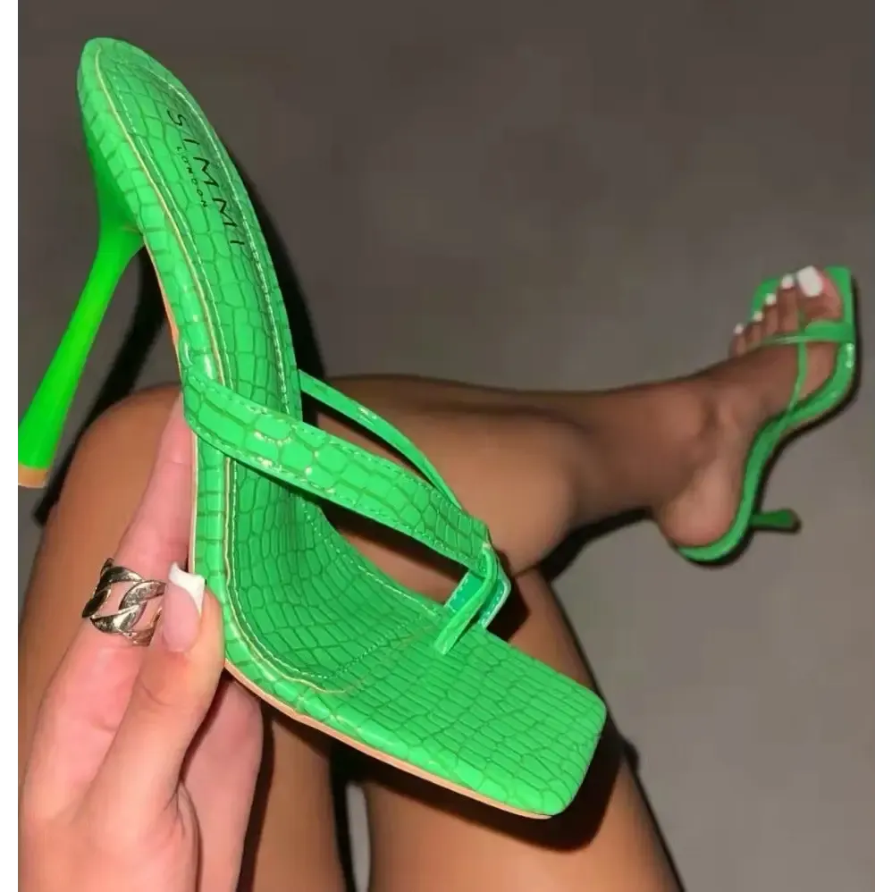 Women's Plus Size Stiletto Slipper High Heel Sandals