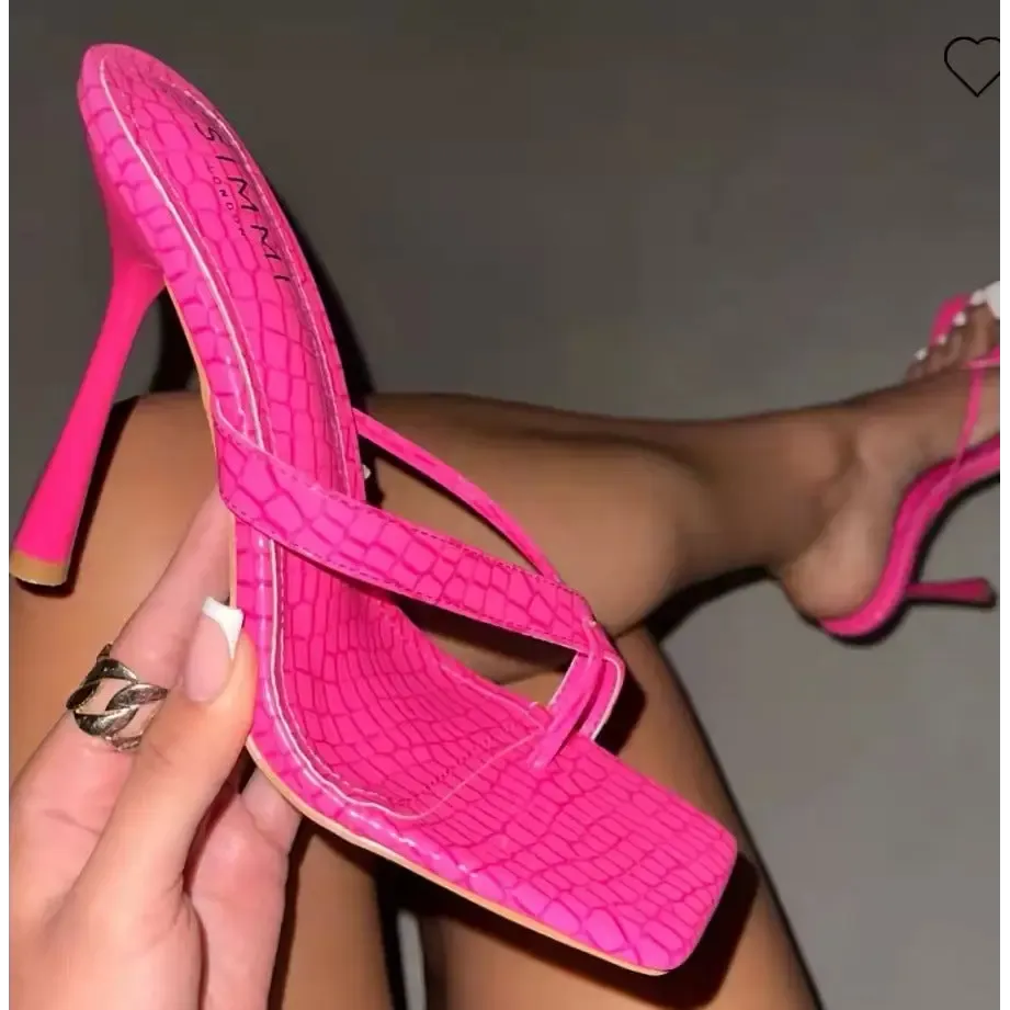 Women's Plus Size Stiletto Slipper High Heel Sandals