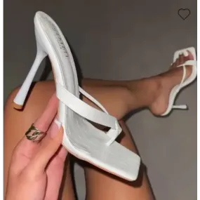 Women's Plus Size Stiletto Slipper High Heel Sandals