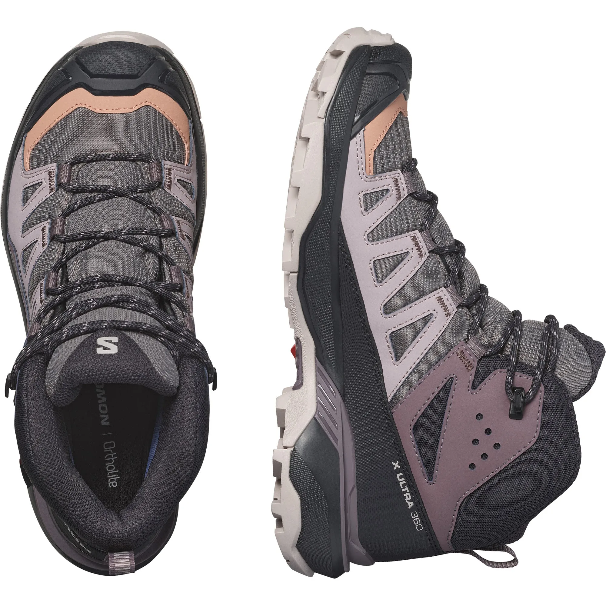 X ULTRA 360 MID GTX Women Outdoor Shoes in Plum Kitten / Phantom / Cork